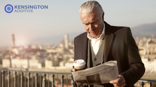 Old Man Reading Paper